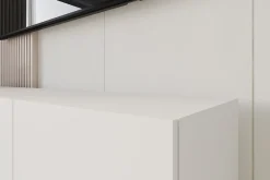 Wisząca szafka RTV system Push-to-Open ELIO-W - 3x100x40x40 cm - Biały