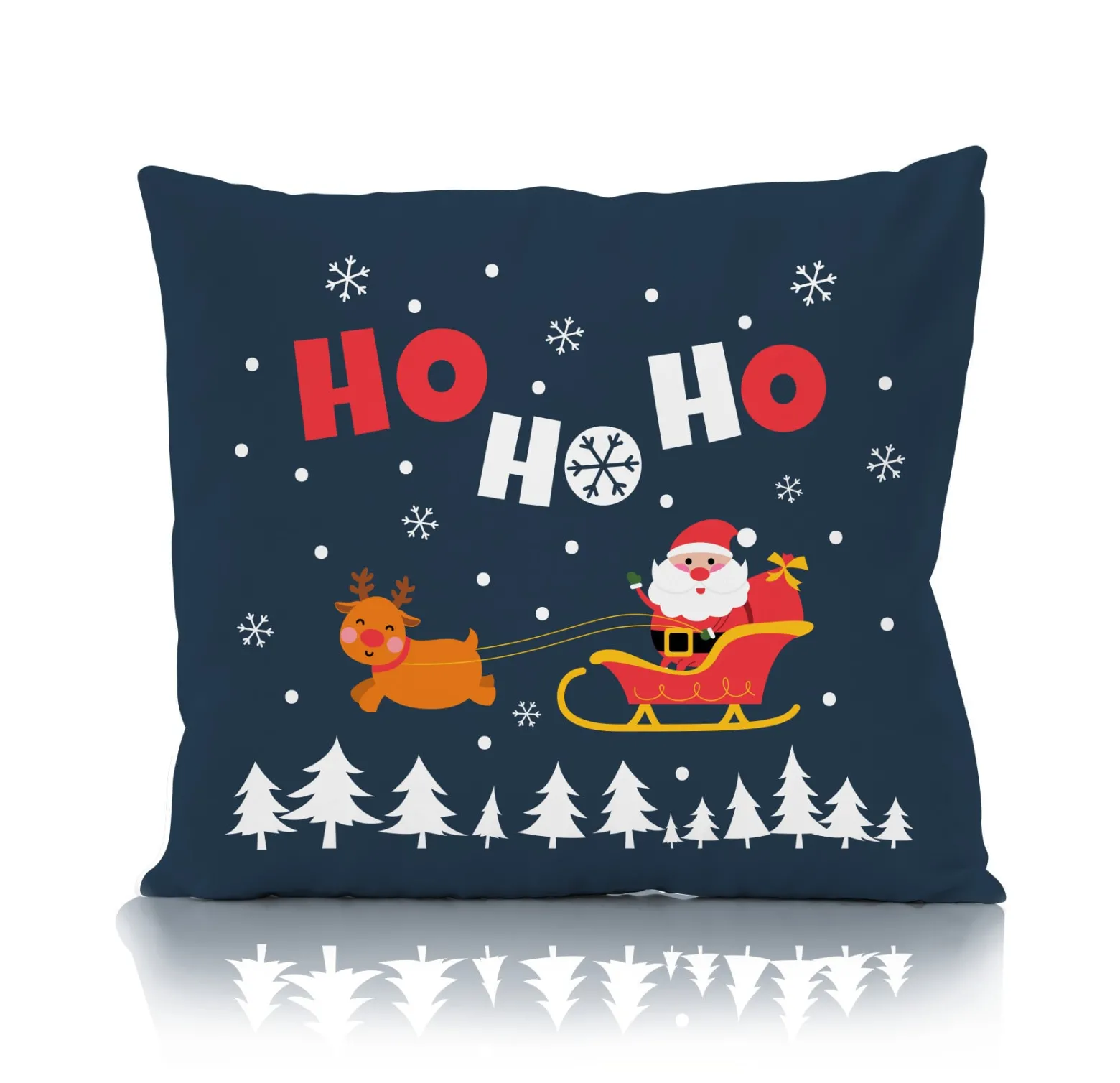 Świąteczna poszewka na poduszkę HOLLY JOLLY 45x45 HO HO HO