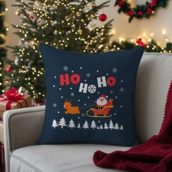 Świąteczna poszewka na poduszkę HOLLY JOLLY 45x45 HO HO HO
