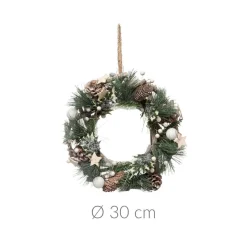 Świąteczny wieniec z naturalnych materiałów, Ø 30 cm
