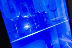 Witryna Szklana Regał Salon Dąb Wotan z Półkami LED 192x60