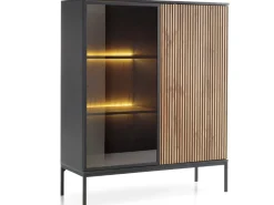 Witryna DEO 104 cm Dąb Wotan/Grafit