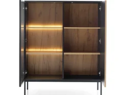 Witryna DEO 104 cm Dąb Wotan/Grafit