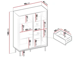 Witryna do salonu 2D1S1W Epiro EP-02