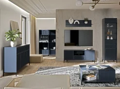 Witryna Niska LINK LS-8 indigo GRANAT UCHWYT NA KIELISZKI