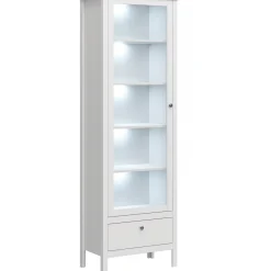 Witryna Skandynawska z Szufladą do Salonu AZURA 65 cm Biała
