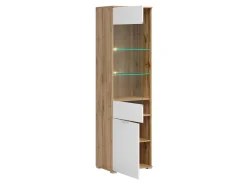 Witryna Zele 56 cm z 2 drzwiami dąb wotan/biały połysk