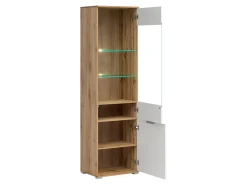Witryna Zele 56 cm z 2 drzwiami dąb wotan/biały połysk