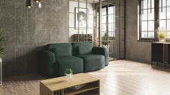 Wygodna sofa 2 osobowa ORCHID zielona sofa modułowa do salonu