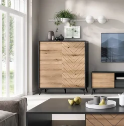 Wysoka komoda Diamond KD104 w stylu skandynawskim