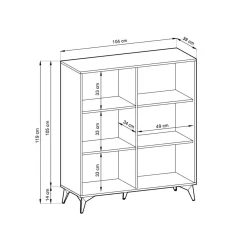 Wysoka komoda Diamond KD104 w stylu skandynawskim
