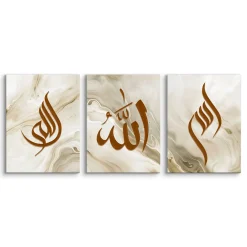 3x Obraz Set Islamskie Znaki Glamour 30x40cm