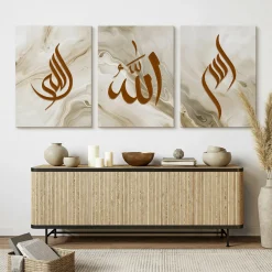 3x Obraz Set Islamskie Znaki Glamour 30x40cm