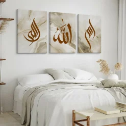 3x Obraz Set Islamskie Znaki Glamour 30x40cm
