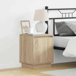 2x Szafka Nocna Brąz Komoda Stolik Półka Nocna Do Sypialni 39 x 34.5 x 50