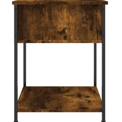 2x Szafka Nocna Brązowa z Regulowanymi Nóżkami Do Sypialni 44x45x58 cm