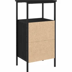 2x Szafka Nocna Czarna Komoda Stolik Półka Nocna Do Sypialni 41 x 31 x 80