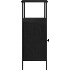 2x Szafka Nocna Czarna Komoda Stolik Półka Nocna Do Sypialni 41 x 31 x 80