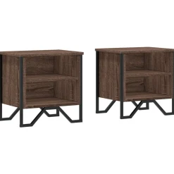 2x Szafka Nocna Stolik Komoda Brązowa Do Sypialni 40x30x40 cm