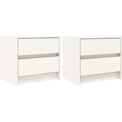 2x Szafka Nocna Stolik Komoda Biała z Szufladą Do Sypialni 40x31x35,5 cm
