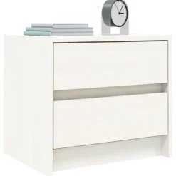 2x Szafka Nocna Stolik Komoda Biała z Szufladą Do Sypialni 40x31x35,5 cm