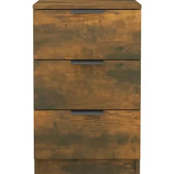2x Szafka Nocna Stolik Komoda Brązowa z Szufladą Do Sypialni 40x36x65 cm
