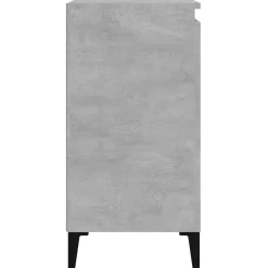 2x Szafka Nocna Stolik Komoda Szara z Drzwiami Do Sypialni 40x35x70 cm