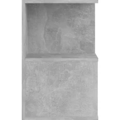2x Szafka Nocna Stolik Komoda Szara Do Sypialni Pokoju Salonu 35x35x55 cm