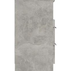 2x Szafka Nocna Stolik Komoda Szara z Szufladą Do Sypialni 40x36x65 cm