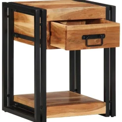 2x Szafka Nocna z Drewna z Odzysku Komoda Stolik Do Sypialni 40 x 35 x 50