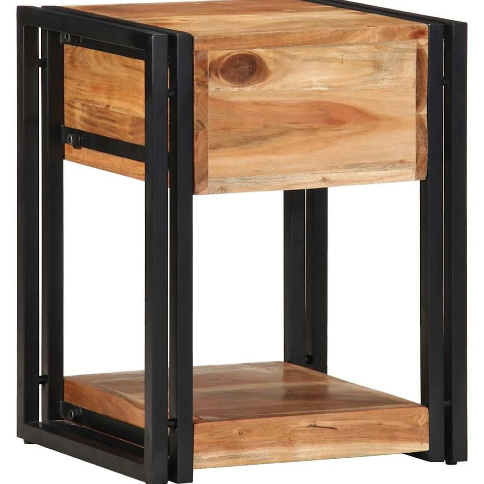 2x Szafka Nocna z Drewna z Odzysku Komoda Stolik Do Sypialni 40 x 35 x 50