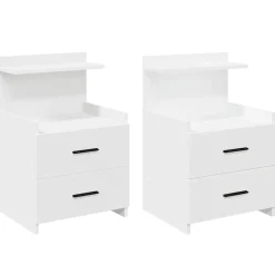 2x 2x Szafka Nocna Komoda Biała Stolik Półka Nocna Do Sypialni 40x36.5x62
