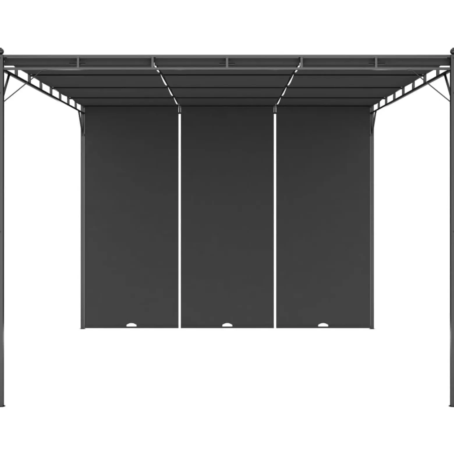Zadaszenie ogrodowe Antracyt 4 x 3 x 2.25 m Poliester vidaXL