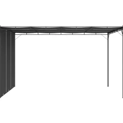 Zadaszenie ogrodowe Antracyt 4 x 3 x 2.25 m Poliester vidaXL