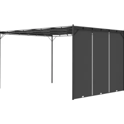 Zadaszenie ogrodowe Antracyt 4 x 3 x 2.25 m Poliester vidaXL