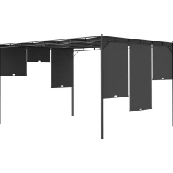 Zadaszenie ogrodowe Antracyt 4 x 3 x 2.25 m Poliester vidaXL