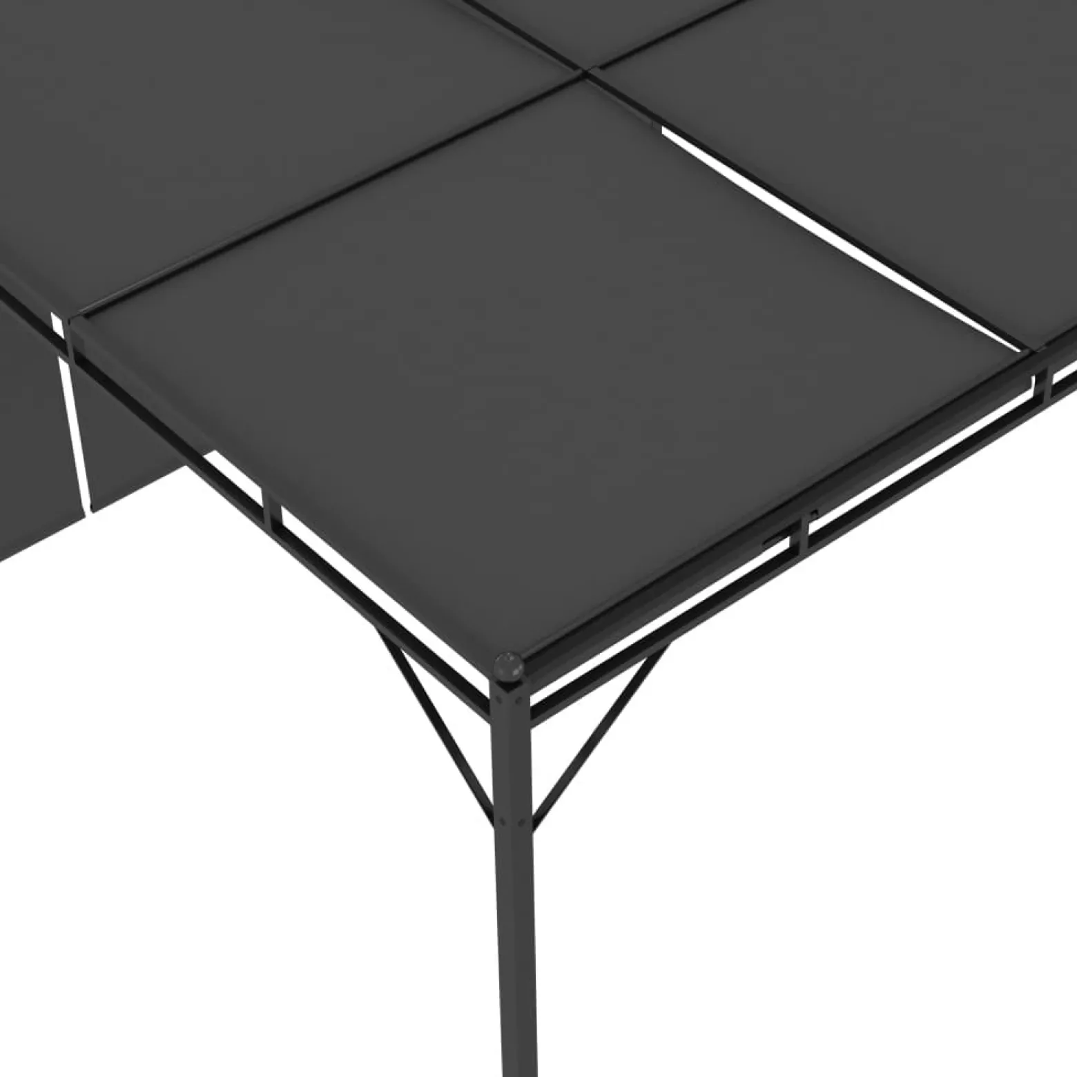 Zadaszenie ogrodowe Antracyt 4 x 3 x 2.25 m Poliester vidaXL