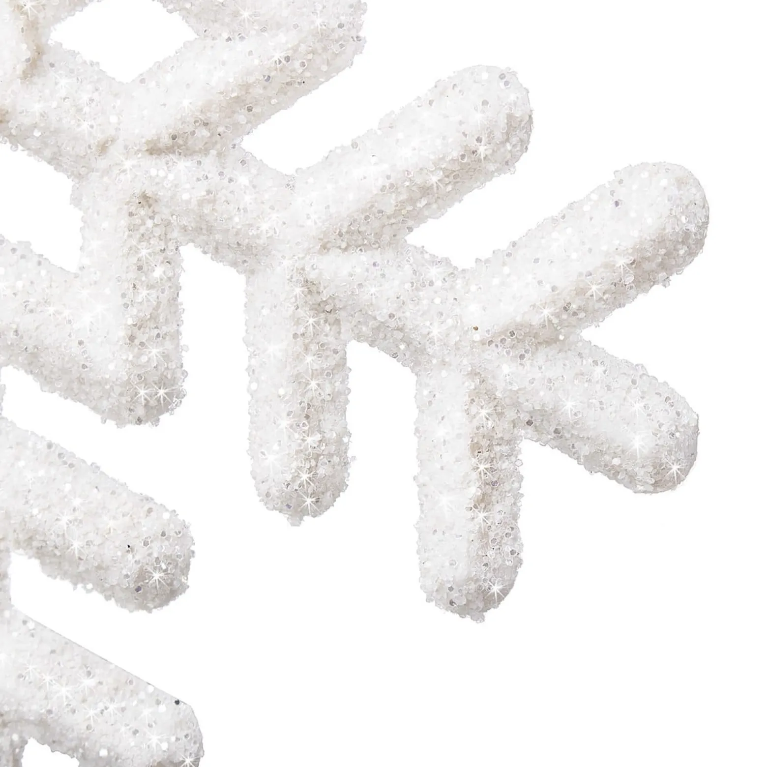 Zawieszki choinkowe białe śnieżynki na choinkę 10 cm 12 szt.