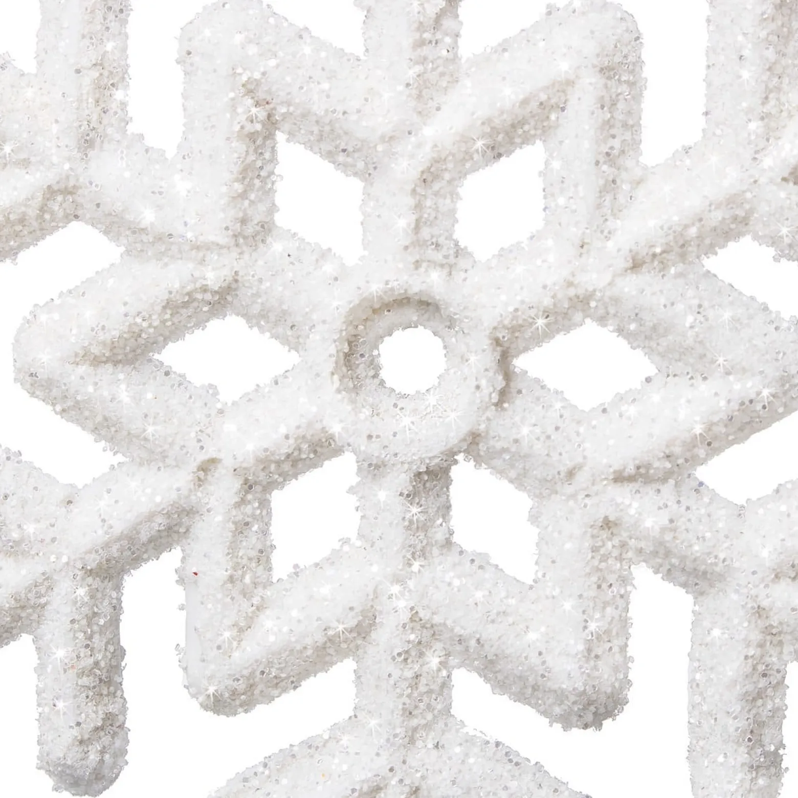 Zawieszki choinkowe białe śnieżynki na choinkę 10 cm 12 szt.