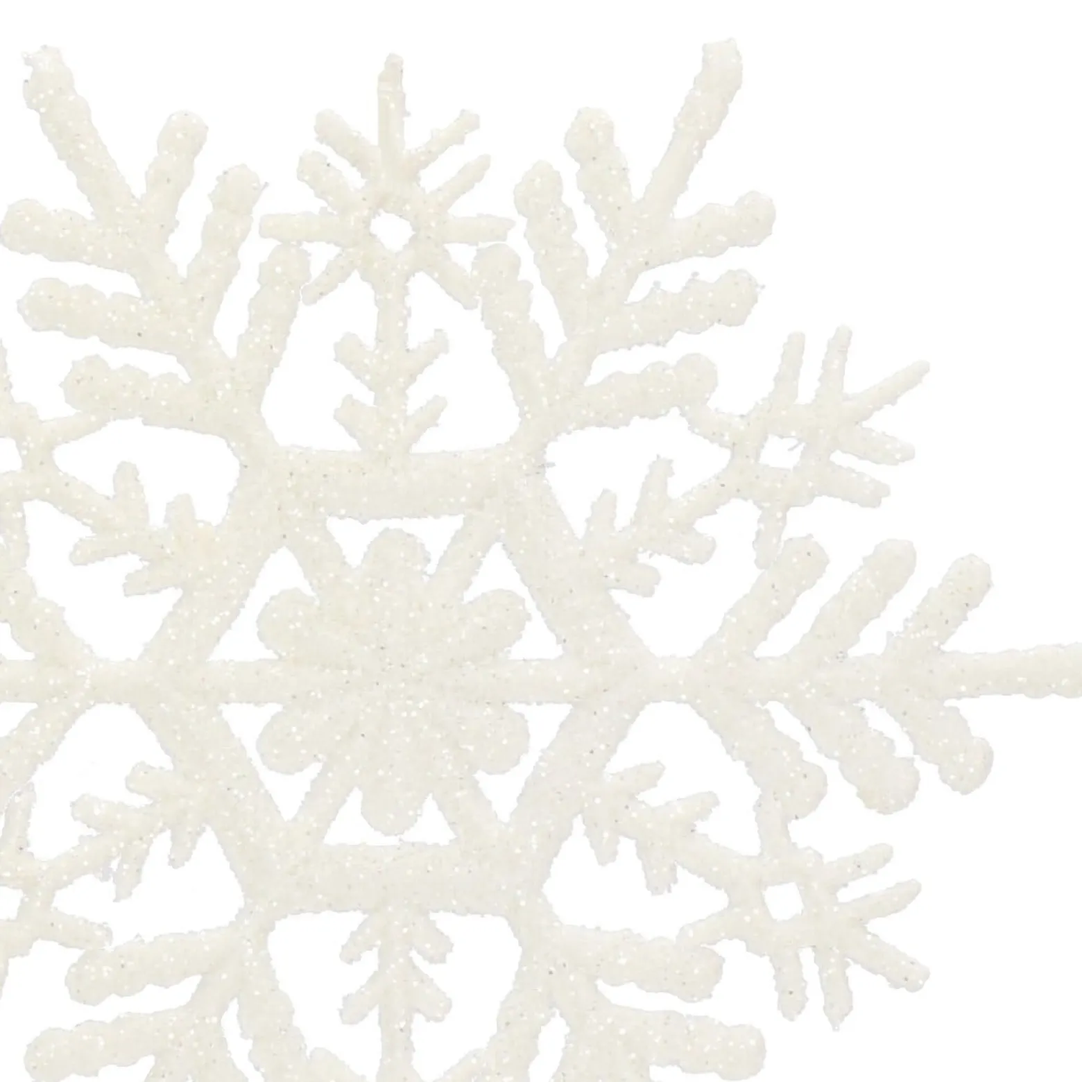 Zawieszki śnieżynki 12 szt. ozdoby choinkowe 10 cm białe