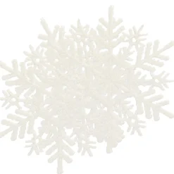 Zawieszki śnieżynki 12 szt. ozdoby choinkowe 10 cm białe