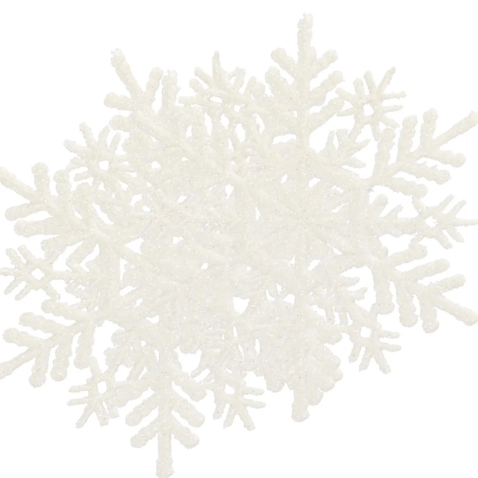 Zawieszki śnieżynki 12 szt. ozdoby choinkowe 10 cm białe