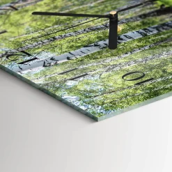 Zegar biały 30x30 Las Brzozowy brzozy drzewa natura las jesień