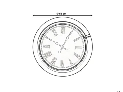Zegar ścienny 63 cm czarny