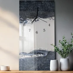 Zegar ścienny 30x60 Abstrakcja design na ścianę