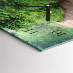 Zegar ścienny 30x30 Drewniany Chodnik design na ścianę