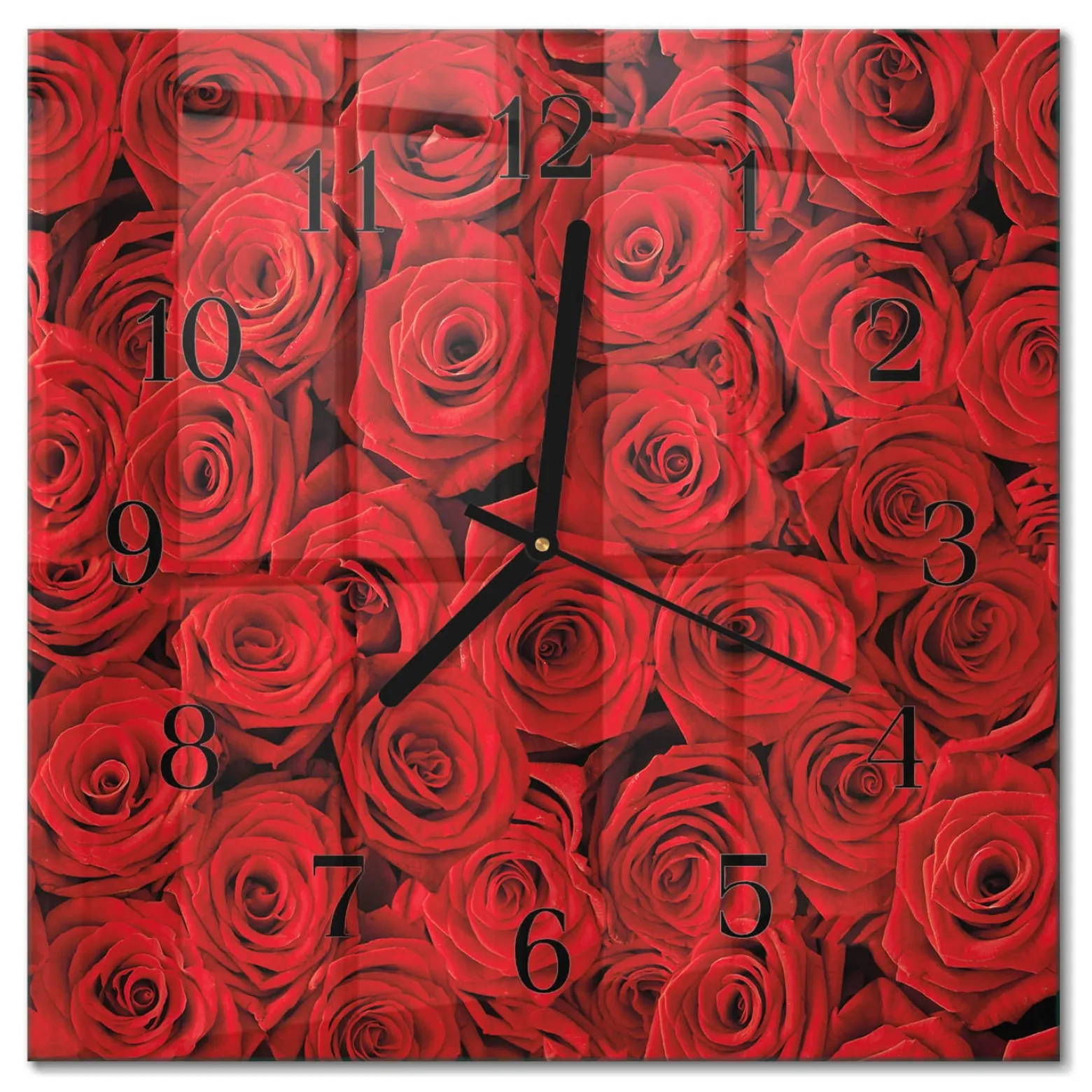 Zegar ścienny 30x30 Róże design na ścianę