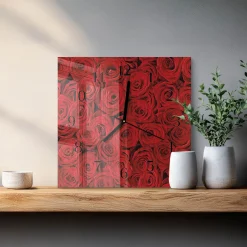 Zegar ścienny 30x30 Róże design na ścianę