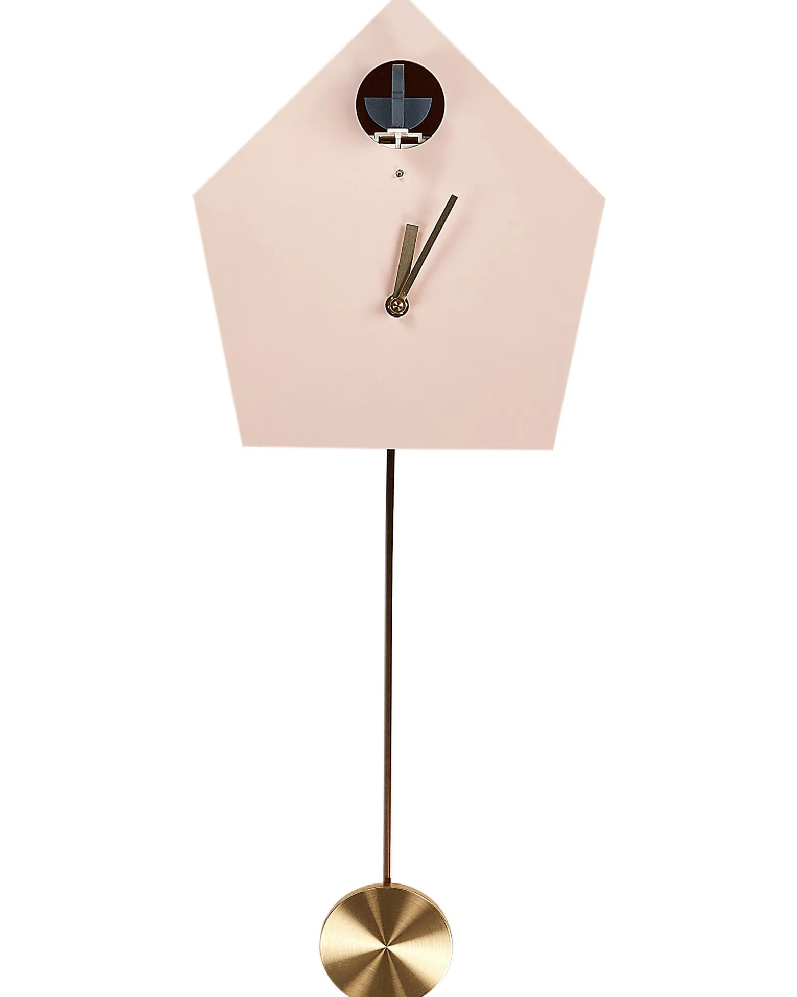 Zegar ścienny z kukułką MDF 24 x 63 cm rózowy