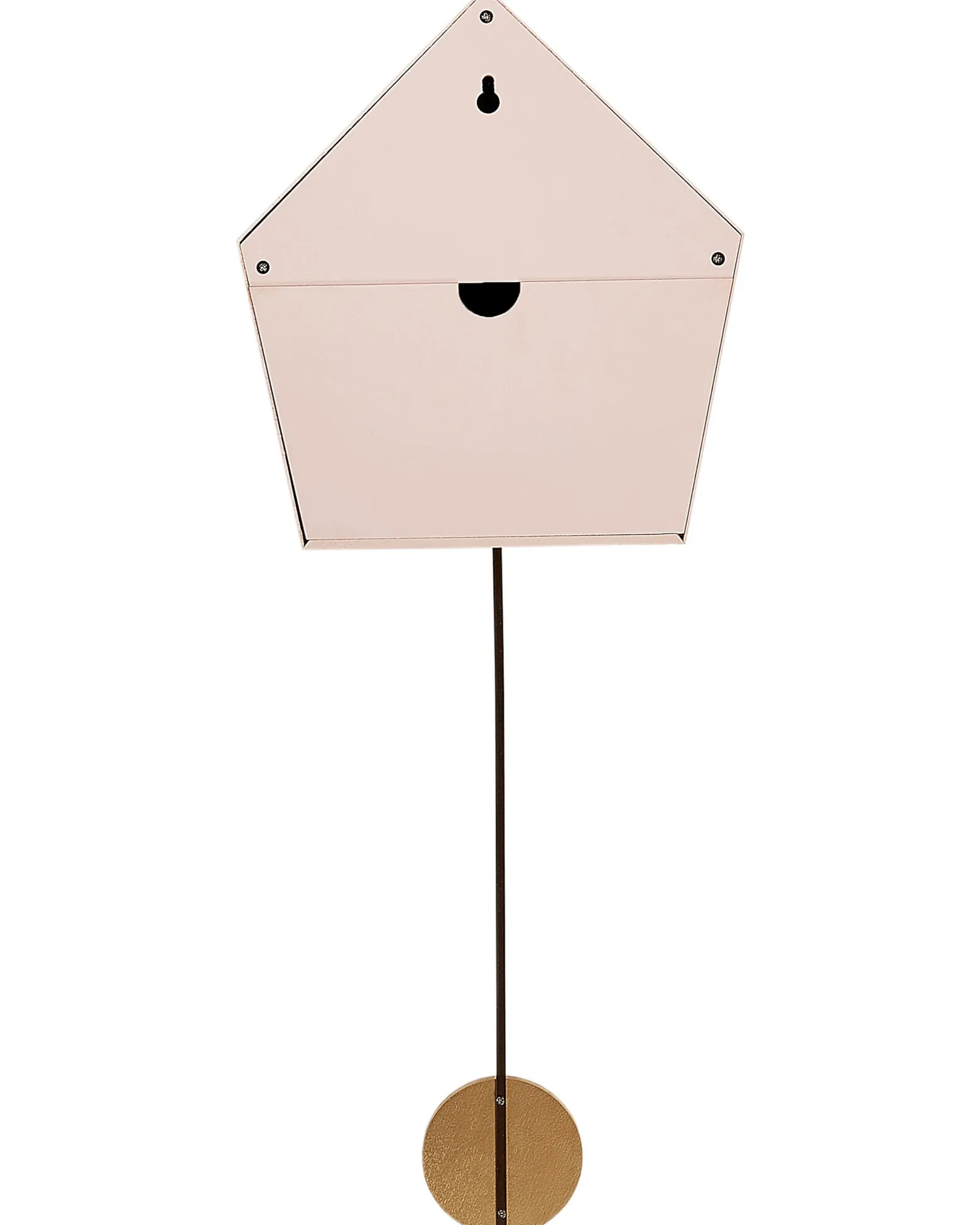 Zegar ścienny z kukułką MDF 24 x 63 cm rózowy